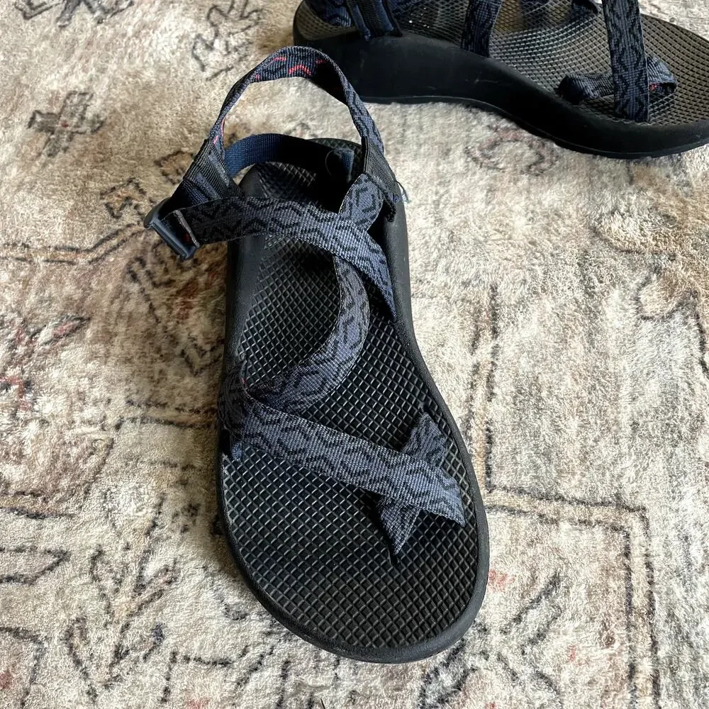 Chaco Z1 Sandal Single Strap Strappy Hiking Outdoor Sandals Gray Black Men's 10